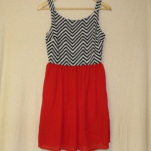 Chevron red dress